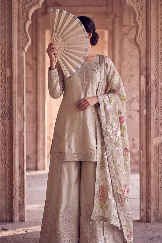 Saira Sultana - Zara - Fawn - 3 Piece