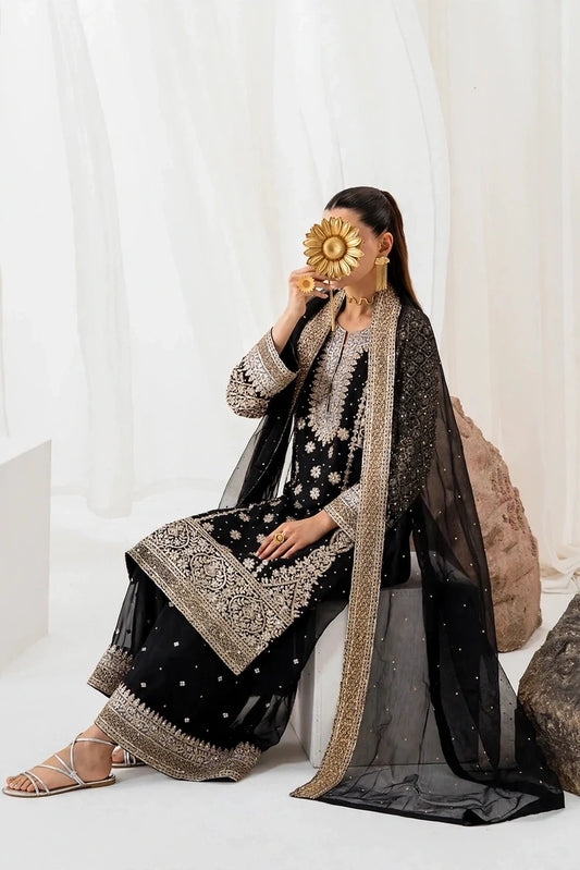 Saira Sultana - Zimal - Black - 4 Piece
