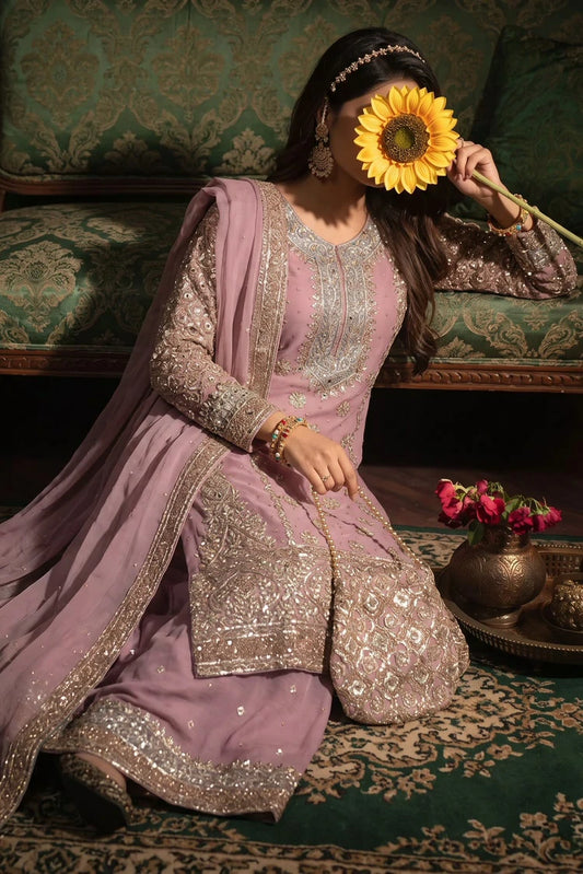 Saira Sultana - Zimal - T Pink - 4 Piece