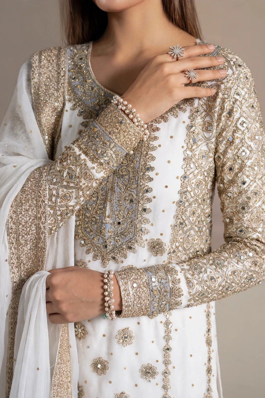 Saira Sultana - Zimal - White - 4 Piece