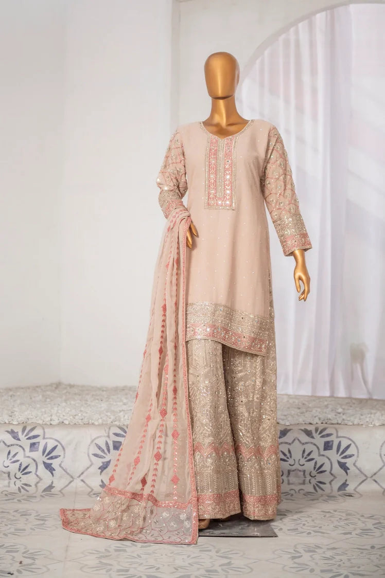 Picture of Saira Sultana - Gharara Collection - Zoha - Pink - Available at Raja Sahib