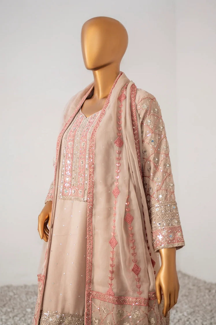 Picture of Saira Sultana - Gharara Collection - Zoha - Pink - Available at Raja Sahib