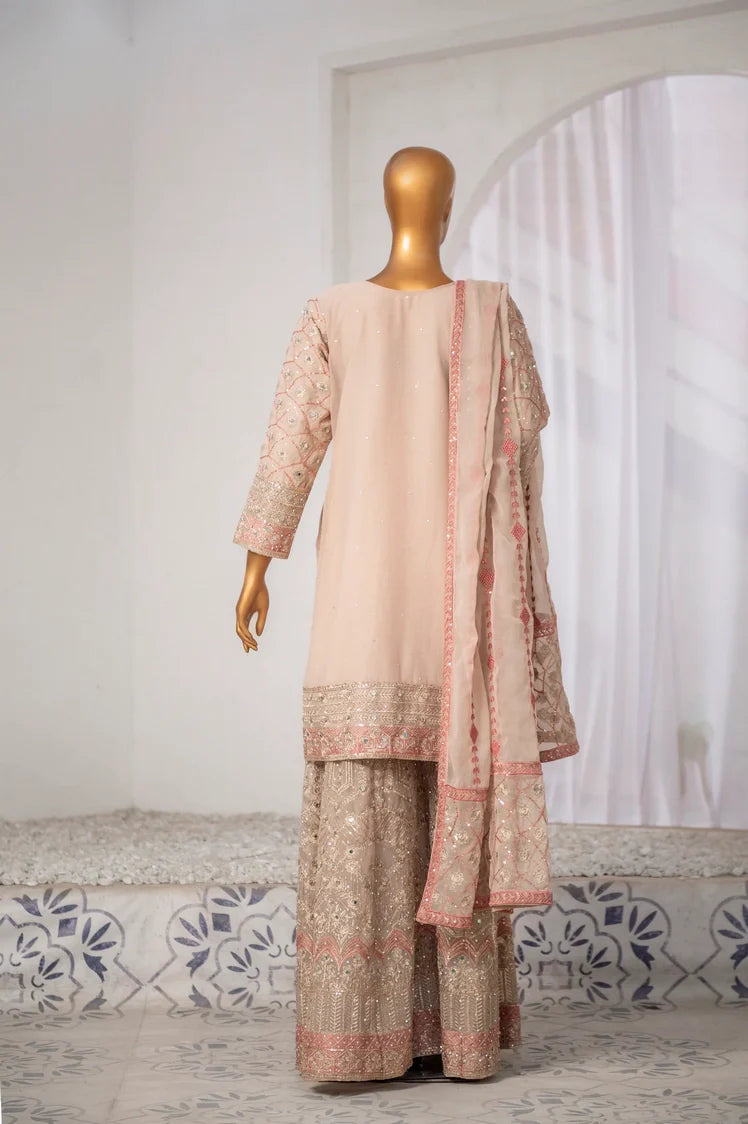 Picture of Saira Sultana - Gharara Collection - Zoha - Pink - Available at Raja Sahib
