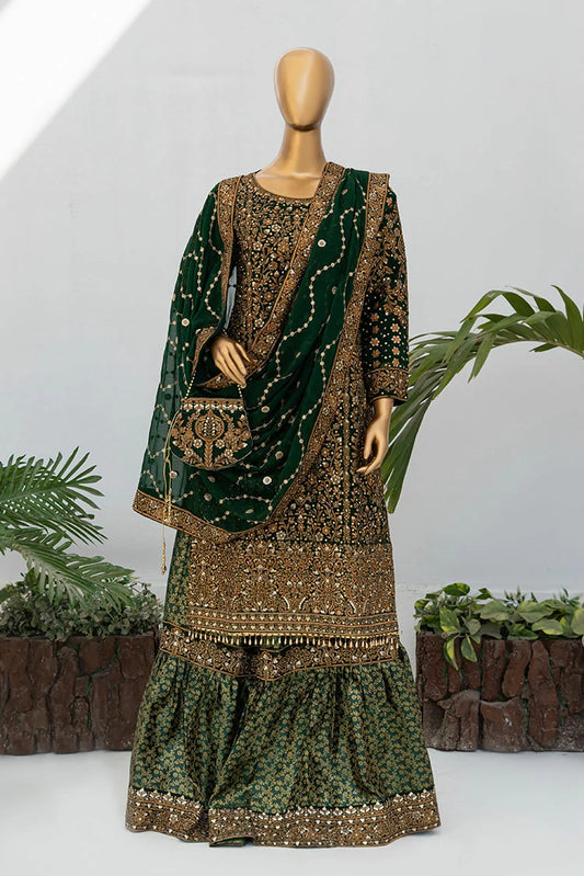 Picture of Saira Sultana - Andaaz - Zunairah - Bottle Green - Available at Raja Sahib