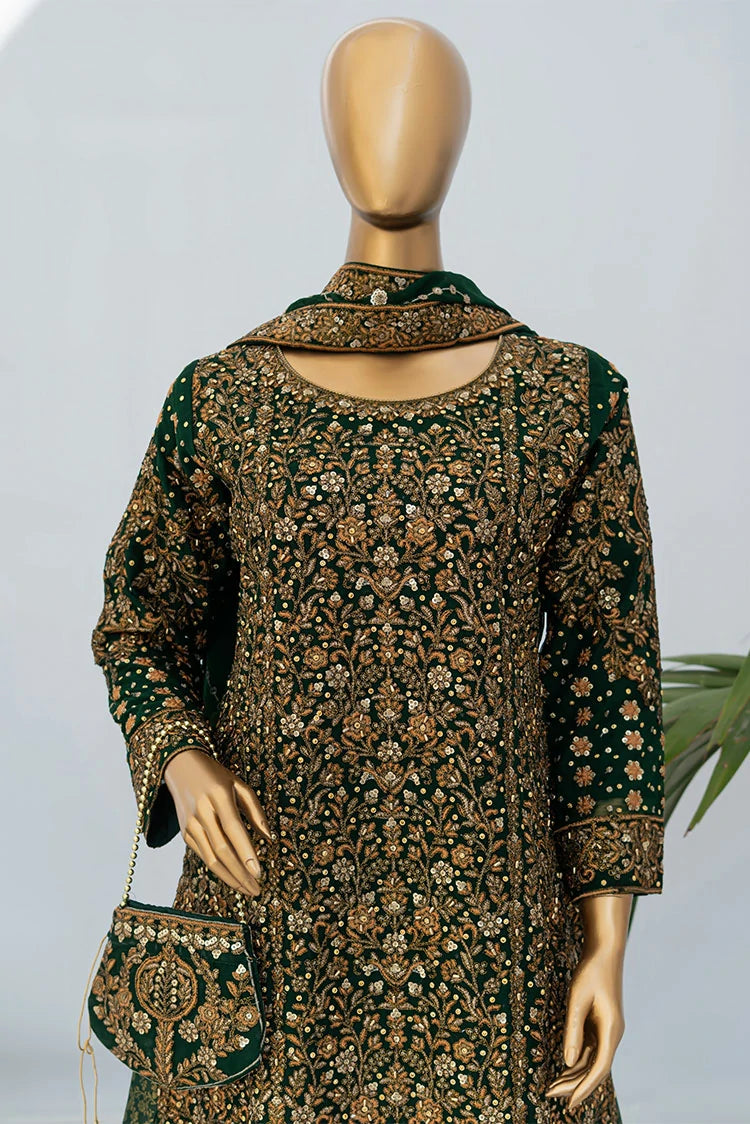 Picture of Saira Sultana - Andaaz - Zunairah - Bottle Green - Available at Raja Sahib