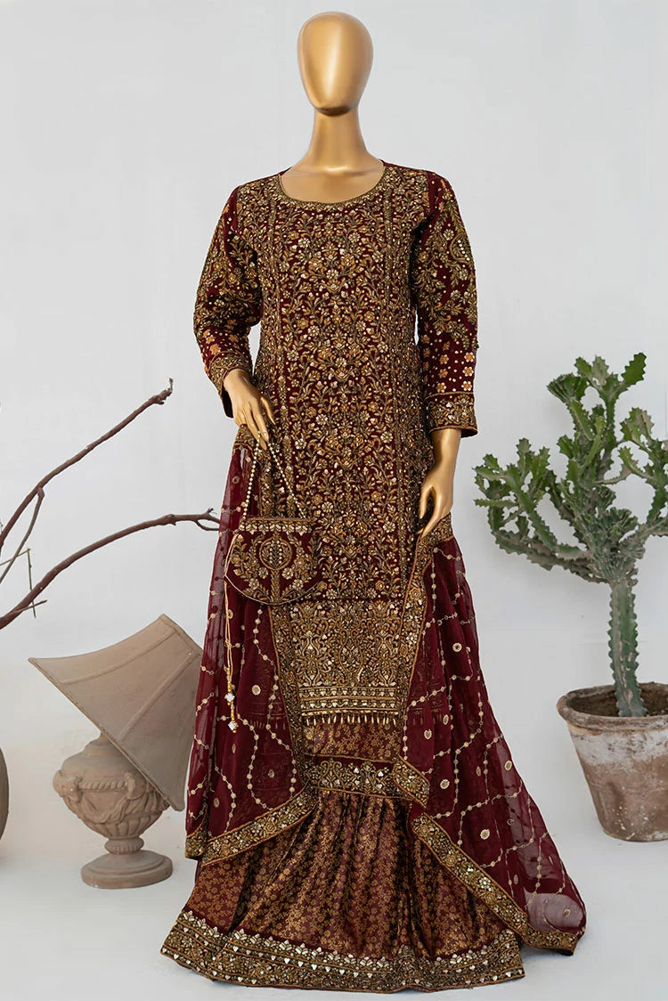 Picture of Saira Sultana - Andaaz - Zunairah - Maroon - Available at Raja Sahib