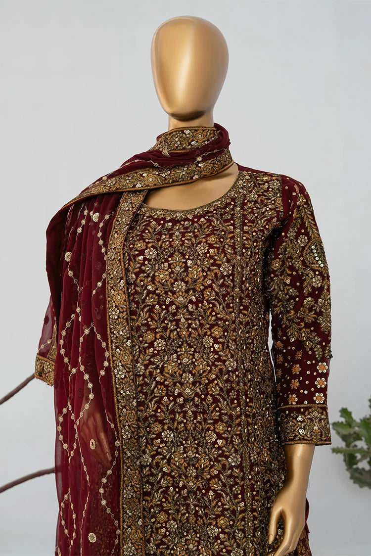 Picture of Saira Sultana - Andaaz - Zunairah - Maroon - Available at Raja Sahib