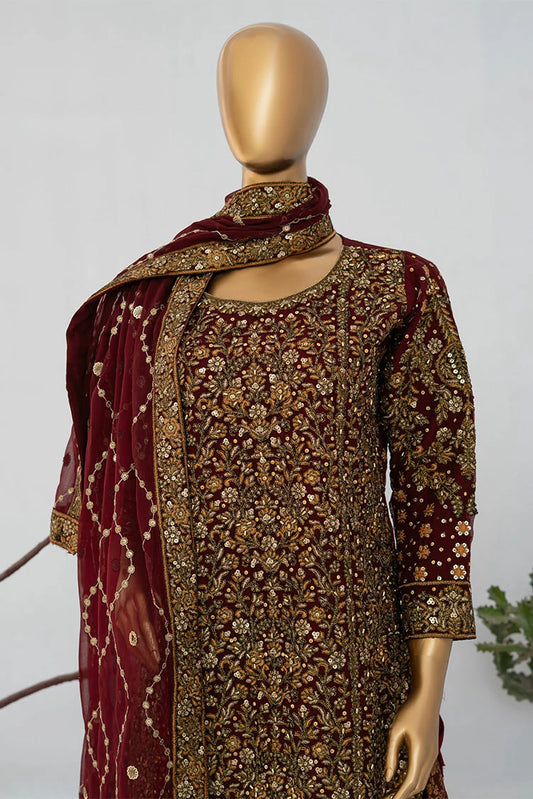 Picture of Saira Sultana - Andaaz - Zunairah - Maroon - Available at Raja Sahib