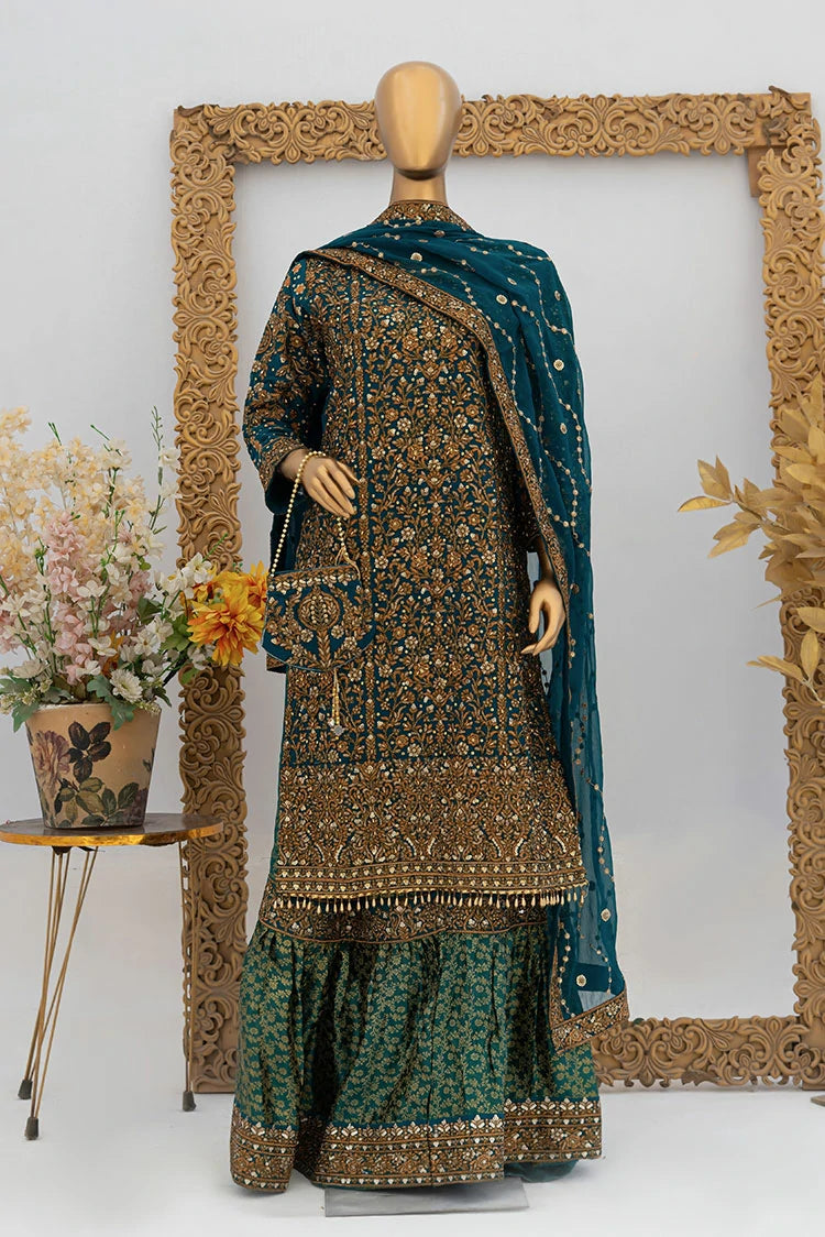Picture of Saira Sultana - Andaaz - Zunairah - Teal - Available at Raja Sahib