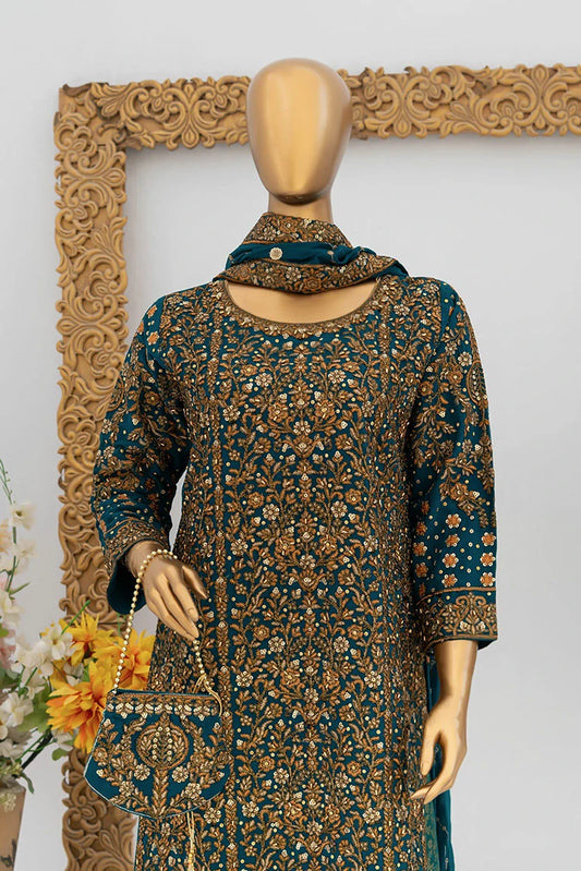 Picture of Saira Sultana - Andaaz - Zunairah - Teal - Available at Raja Sahib
