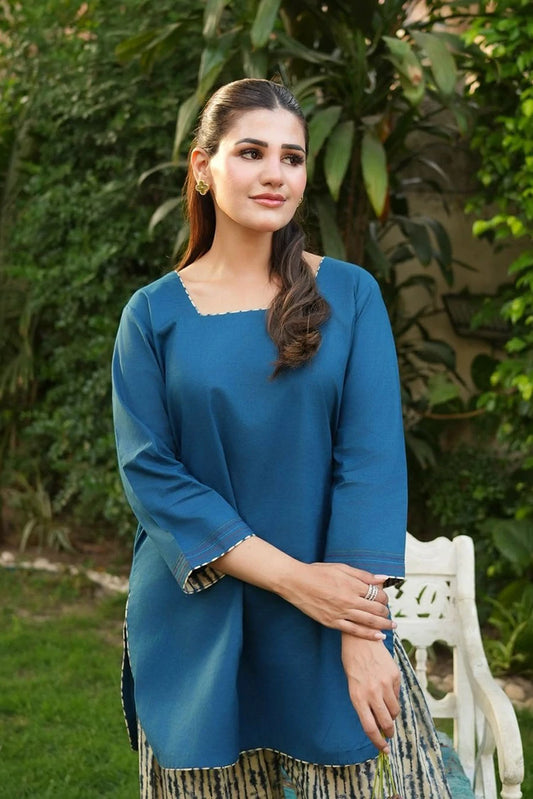 Picture of Ombrella - Summer Basics - Teal Bloom - Available at Raja Sahib