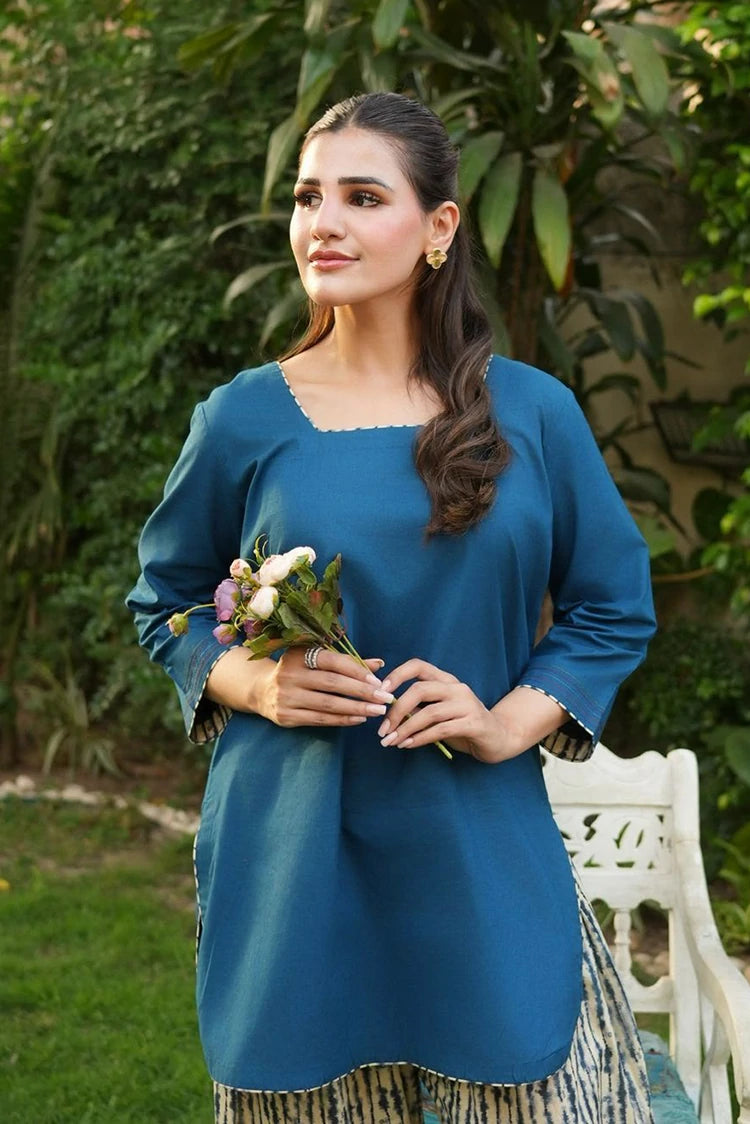 Picture of Ombrella - Summer Basics - Teal Bloom - Available at Raja Sahib