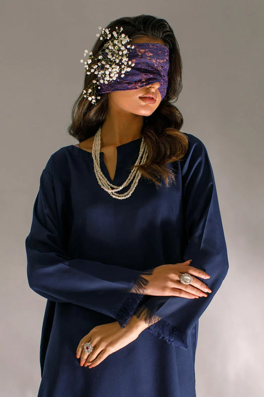 Picture of Ombrella - Serendipity Vol 3 - 2 Piece - Navy Blue Aylin - Available at Raja Sahib