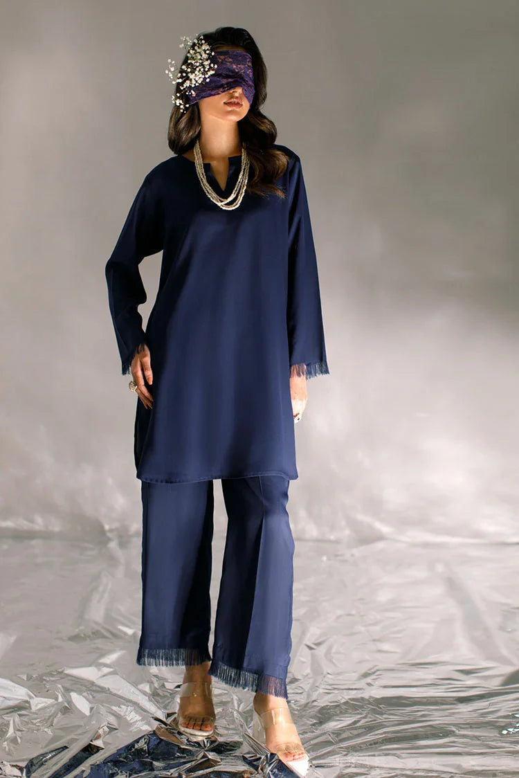 Picture of Ombrella - Serendipity Vol 3 - 2 Piece - Navy Blue Aylin - Available at Raja Sahib