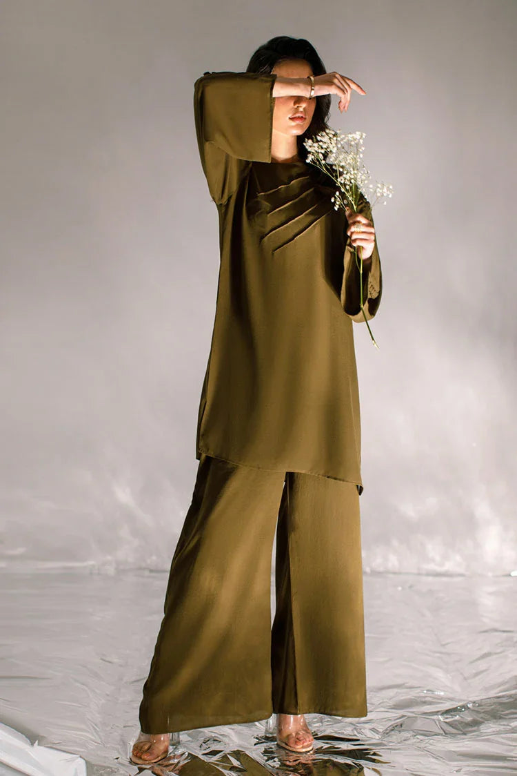 Picture of Ombrella - Serendipity Vol 3 - 2 Piece - Olive Green Lyra - Available at Raja Sahib