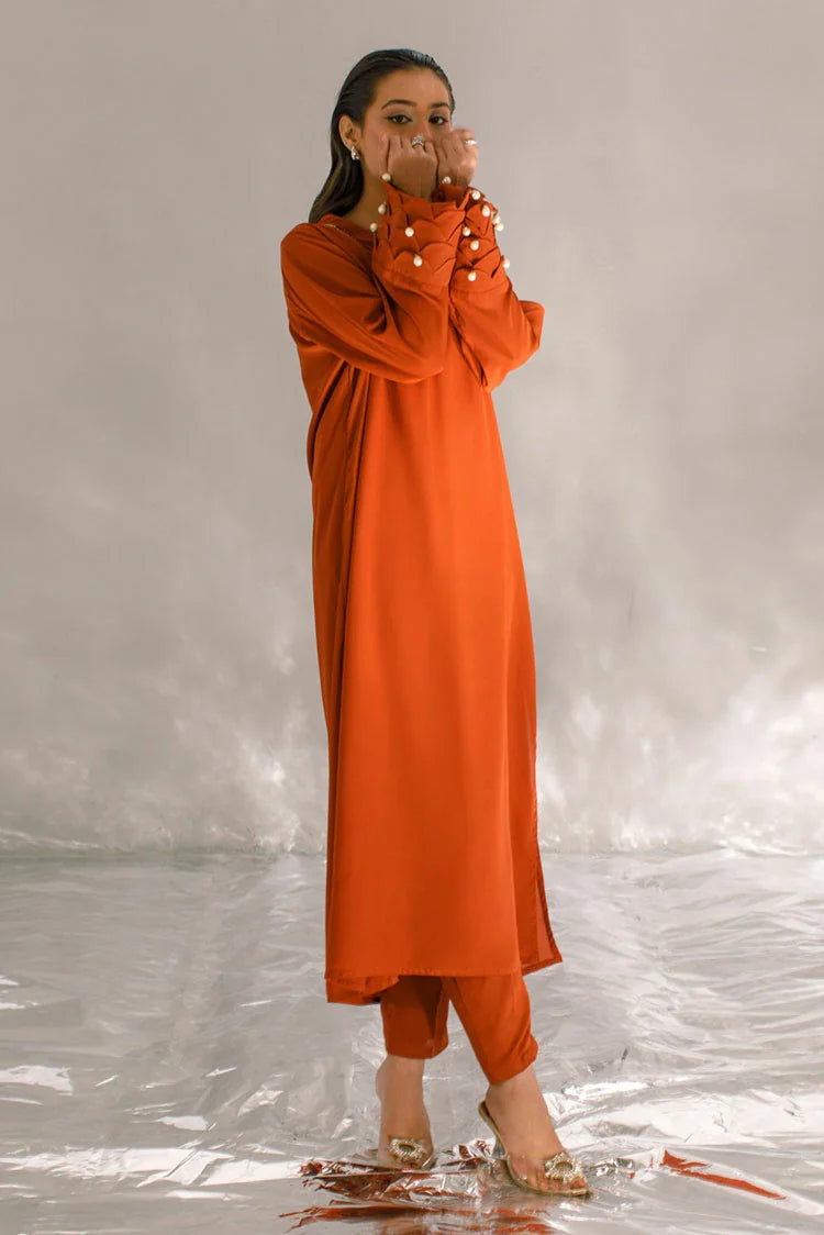 Picture of Ombrella - Serendipity Vol 3 - 2 Piece - Rust Rhea - Available at Raja Sahib