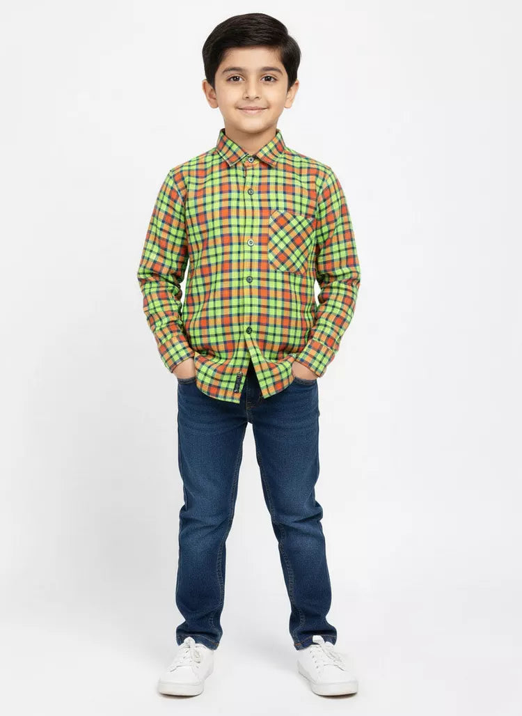 Picture of Peelu - Button Down Shirt - Green - Available at Raja Sahib