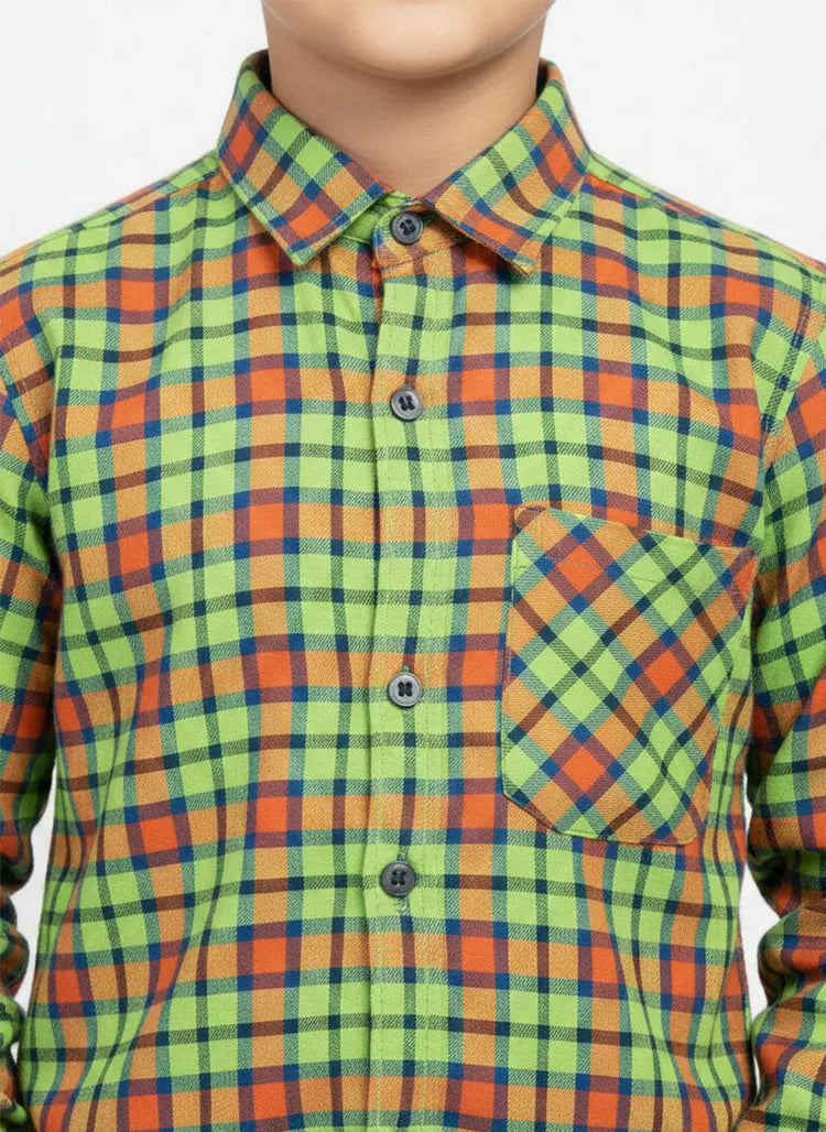 Picture of Peelu - Button Down Shirt - Green - Available at Raja Sahib