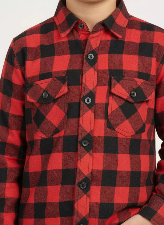 Picture of Peelu - Button Down Shirt - Red - Available at Raja Sahib