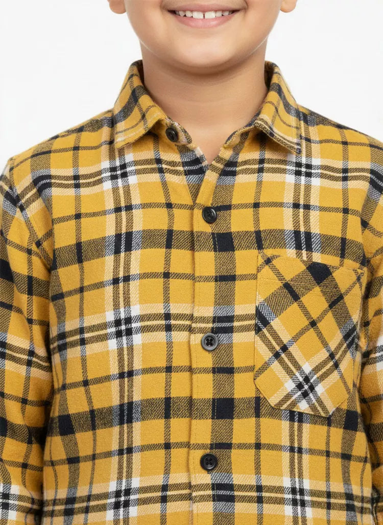 Picture of Peelu - Button Down Shirt - Yellow - Available at Raja Sahib