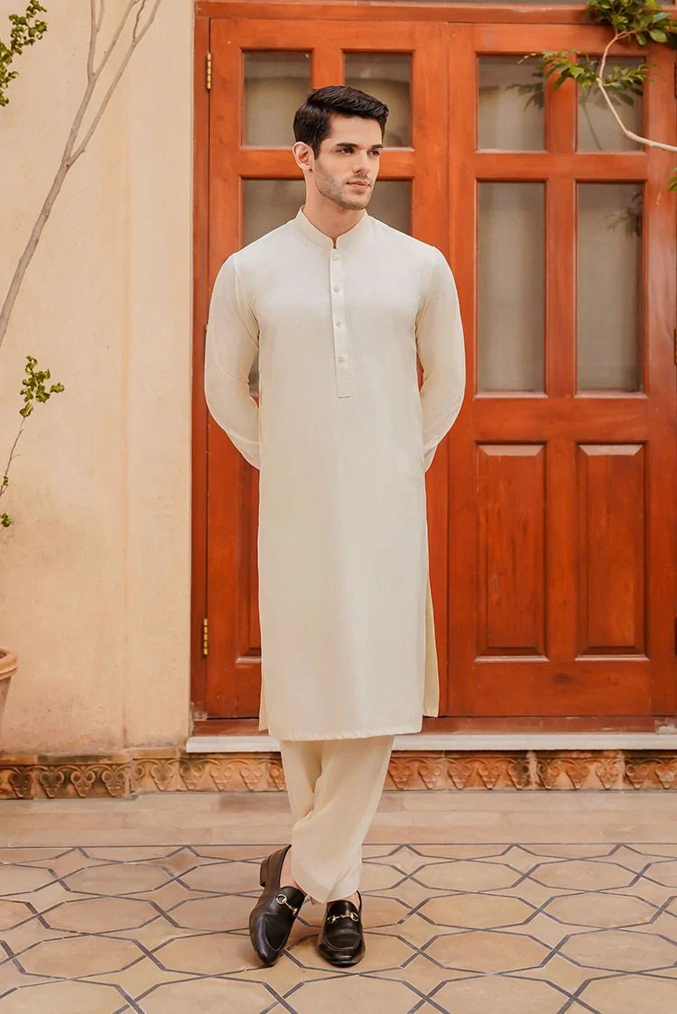 Picture of Divinely Crafted - Misaal '25 - Eggshell White - Boski - Available at Raja Sahib