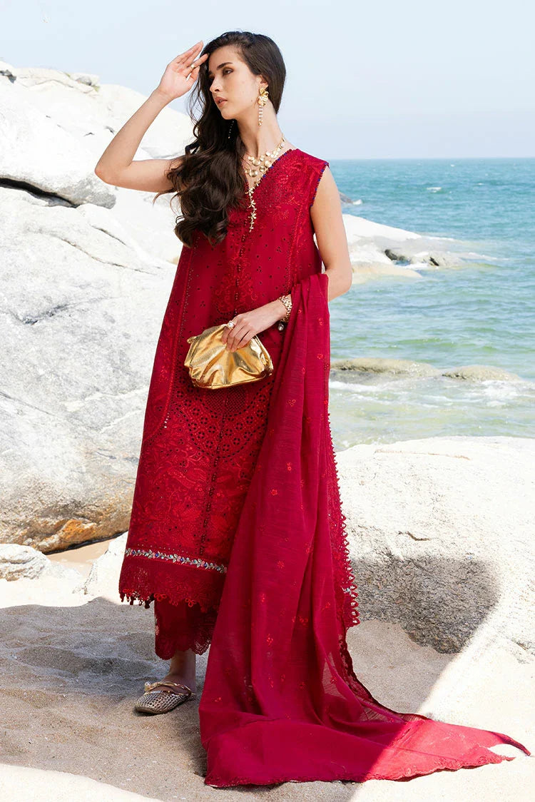 Picture of Fiona - Solara Luxury Lawn - Scarlet - Available at Raja Sahib
