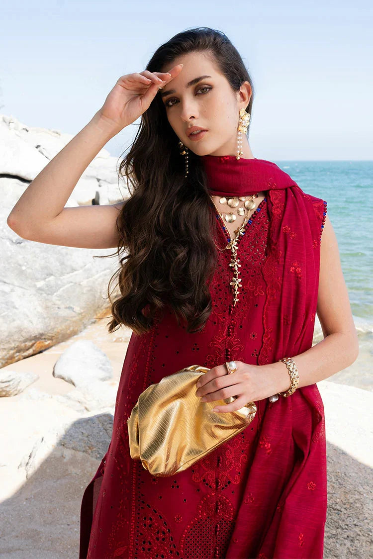 Picture of Fiona - Solara Luxury Lawn - Scarlet - Available at Raja Sahib