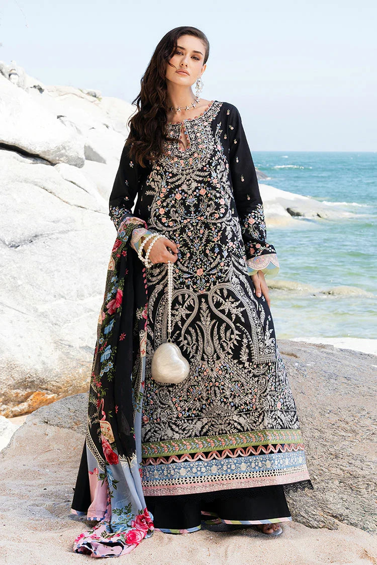 Picture of Fiona - Solara Luxury Lawn - Noir - Available at Raja Sahib