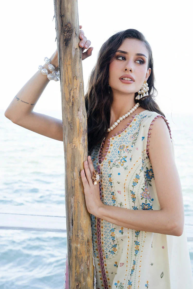 Picture of Fiona - Solara Luxury Lawn - Pearl - Available at Raja Sahib