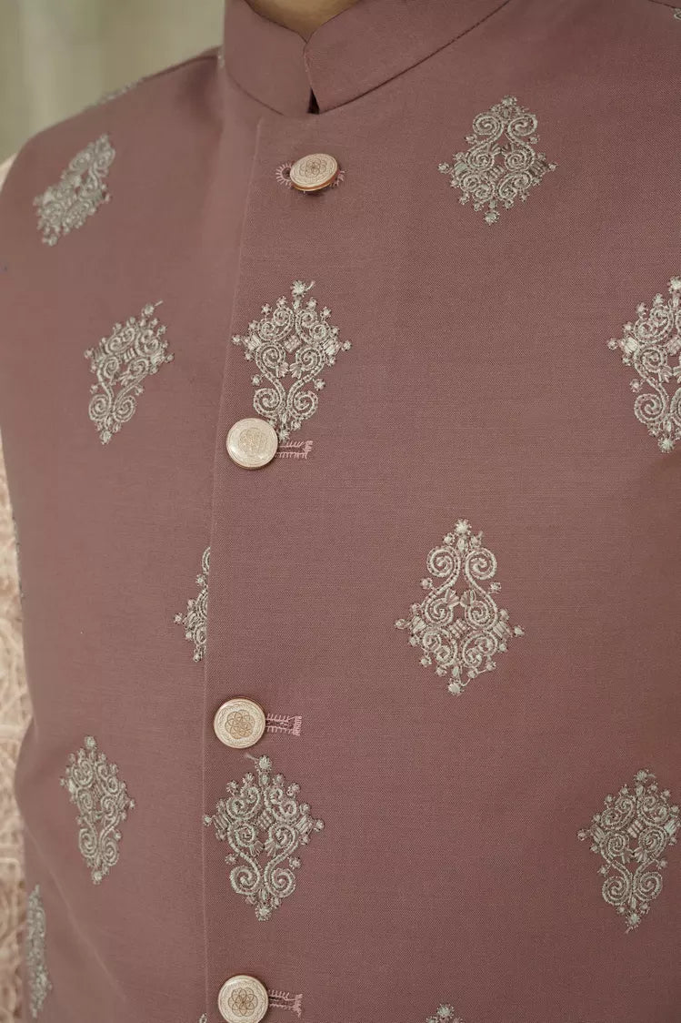 Picture of Maqsood Garments - Embroidery Kid's Waistcoat - Red - Available at Raja Sahib