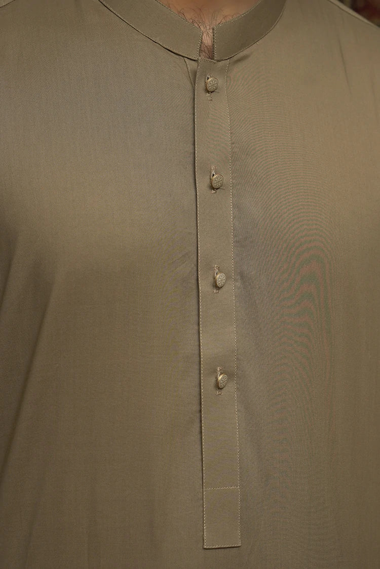 Picture of Maqsood Garments - Cotton Men's Kameez Shalwar - Brown - Available at Raja Sahib