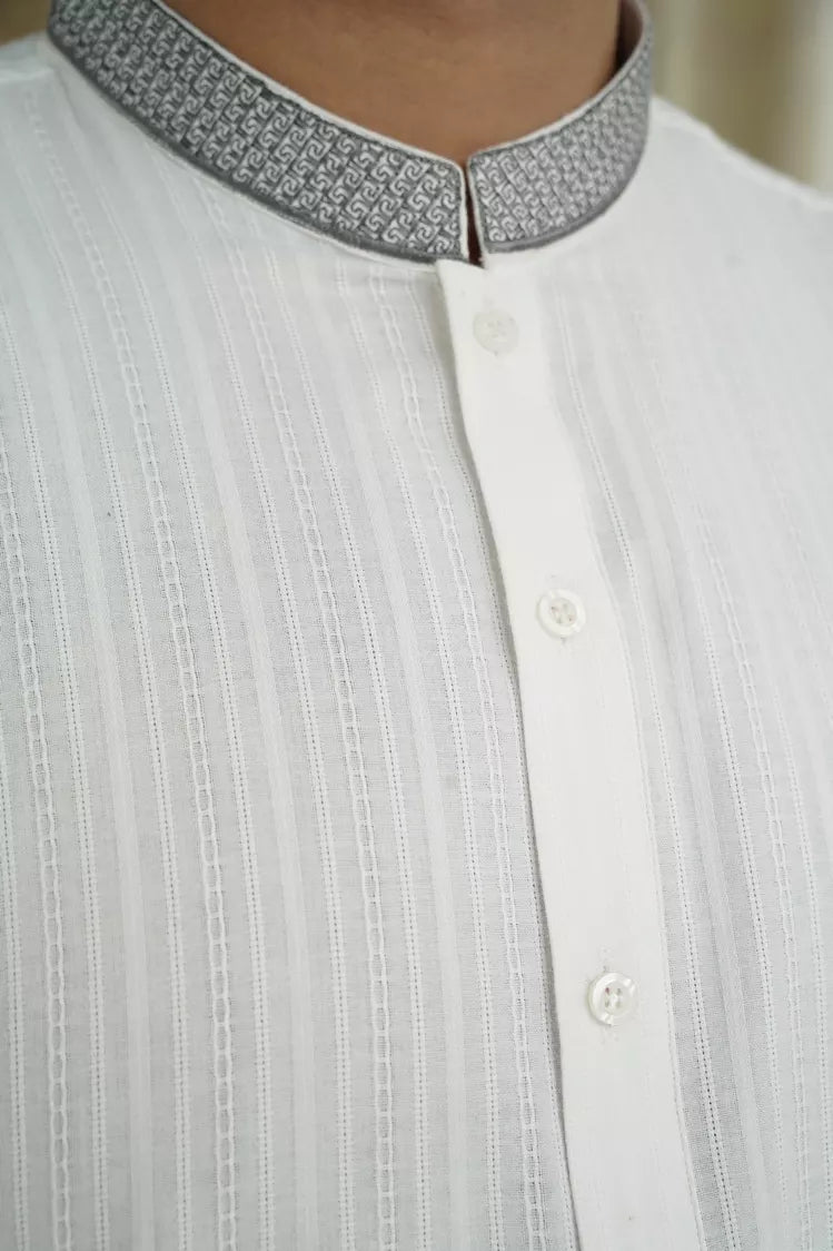 Picture of Maqsood Garments - Lawn Men's Kurta - White - Available at Raja Sahib