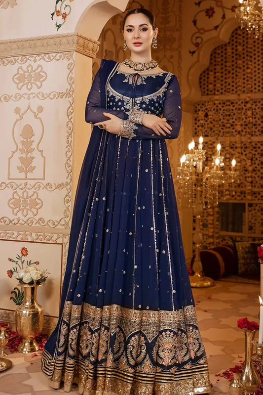 Picture of Alsiyaab - Shaadiyaan - Nelofar - Navy Blue - Available at Raja Sahib