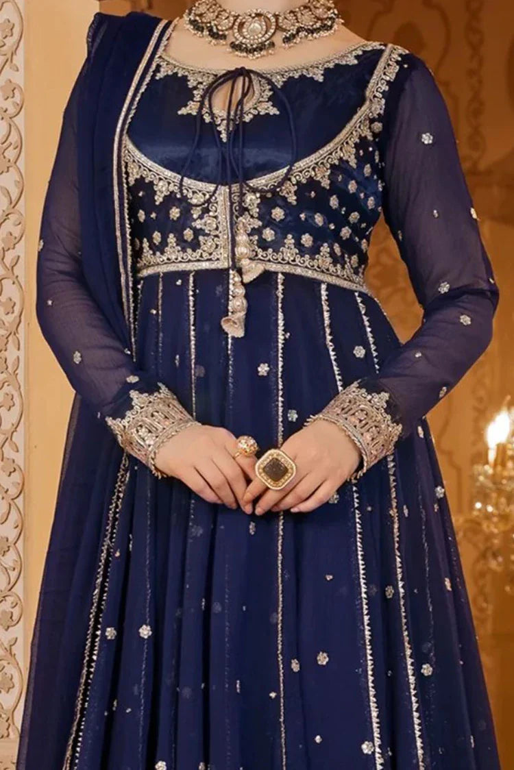 Picture of Alsiyaab - Shaadiyaan - Nelofar - Navy Blue - Available at Raja Sahib