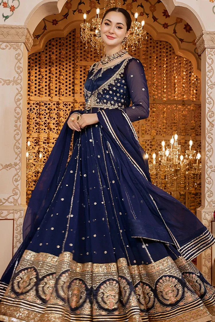 Picture of Alsiyaab - Shaadiyaan - Nelofar - Navy Blue - Available at Raja Sahib