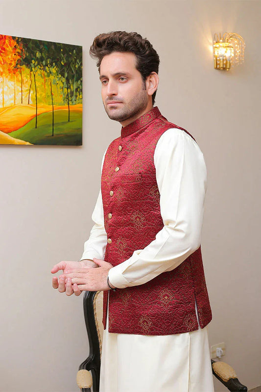 Picture of Real Image - Men's Waistcoat - OW-001 - Available at Raja Sahib
