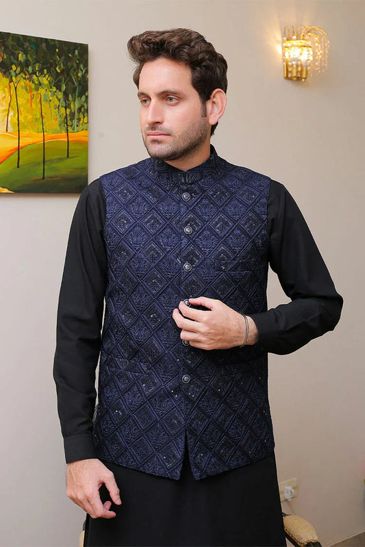 Picture of Real Image - Men's Waistcoat - OW-008 - Available at Raja Sahib