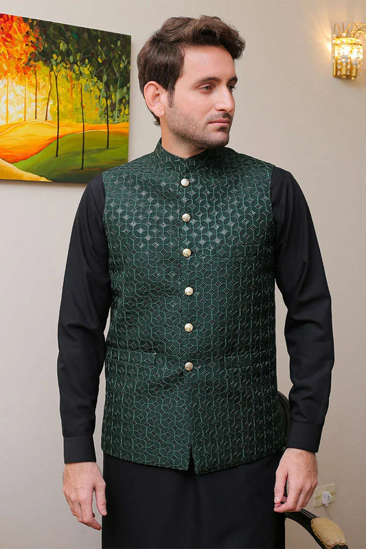 Picture of Real Image - Men's Waistcoat - OW-009 - Available at Raja Sahib