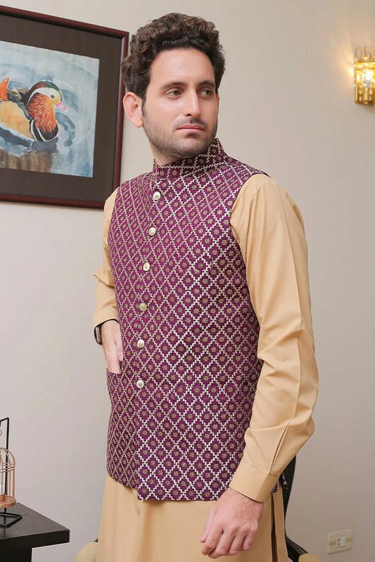 Picture of Real Image - Men's Waistcoat - OW-013 - Available at Raja Sahib