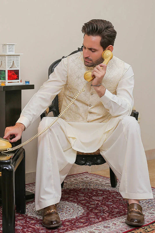 Picture of Real Image - Men's Waistcoat - OW-016 - Available at Raja Sahib