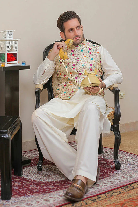 Picture of Real Image - Men's Waistcoat - OW-017 - Available at Raja Sahib