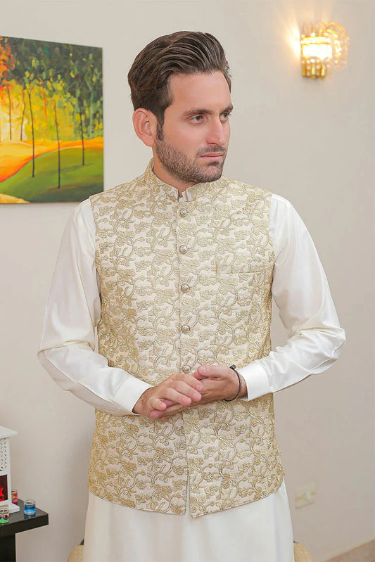 Picture of Real Image - Men's Waistcoat - OW-019 - Available at Raja Sahib