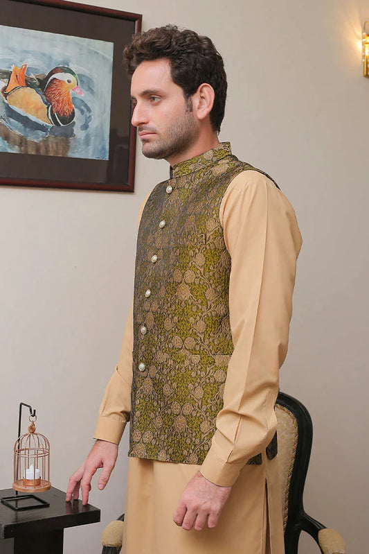 Picture of Real Image - Men's Waistcoat - OWP-006 - Available at Raja Sahib