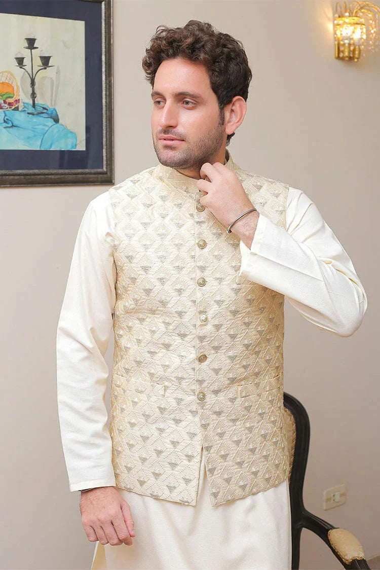 Picture of Real Image - Men's Waistcoat - OWP-023 - Available at Raja Sahib