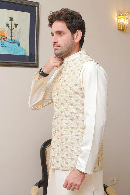 Picture of Real Image - Men's Waistcoat - OWP-023 - Available at Raja Sahib