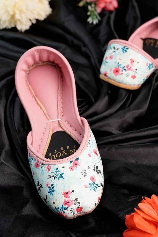 Picture of On Your Feets - Pastel Pink Floral - Available at Raja Sahib