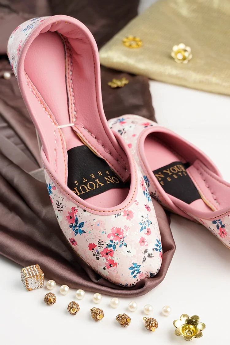 Picture of On Your Feets - Blush Pink Floral - Available at Raja Sahib