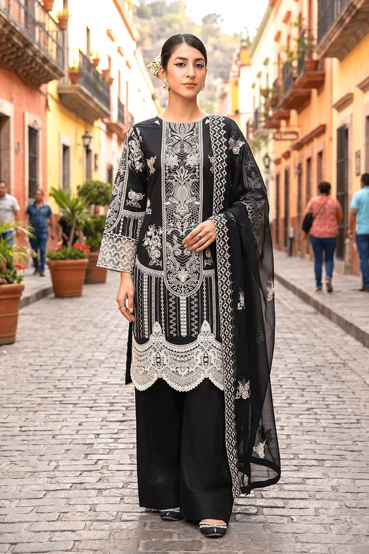 Maherposh - Luxury Festive Embroidered Lawn Suit - 3 Piece