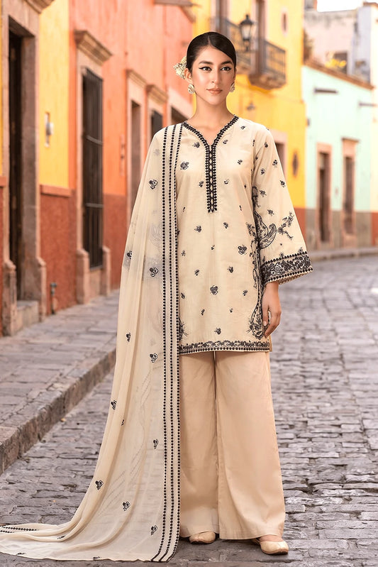 Maherposh - Luxury Festive Embroidered Lawn Suit - 3 Piece