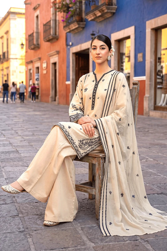 Maherposh - Luxury Festive Embroidered Lawn Suit - 3 Piece